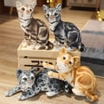 thumbnail image 1 of Lubelski Cat Stuffed Doll Realistic Decorative Comfy 3D Simulation Pillow Cat Plush Toy for Birthday Gift, 1 of 8
