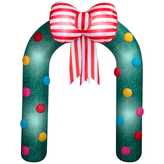 Multicolor Pine Needle Archway Christmas Airblown Yard Inflatable, 8 ft, by Holiday Time