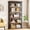 Brown, variant on Tribesigns 6-Tier Bookcase, 71 Inches Industrial Bookshelves and Bookcases, Floor Standing 5 Shelf Display Storage Shelves Tall Bookcase for Home Office, Living Room, Bed Room