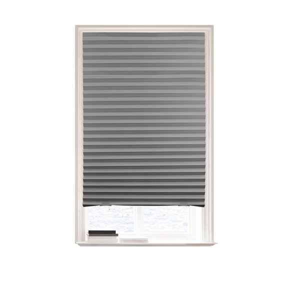 Stores en papier plissé sans cordon Mainstays, gris, 91&nbsp;cm x 183&nbsp;cm, paquet de&nbsp;3