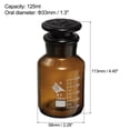 thumbnail image 2 of Unique Bargains 125mL Amber Reagent Media Graduated Borosilicate Glass Storage Bottle Amber Cap, 2 of 5
