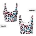thumbnail image 6 of Goofa Heart Panda Printed Sports Bras for Women, High Impact Running Bra Workout Crop Tank Tops Longline Sports Bra Push up-Large, 6 of 9