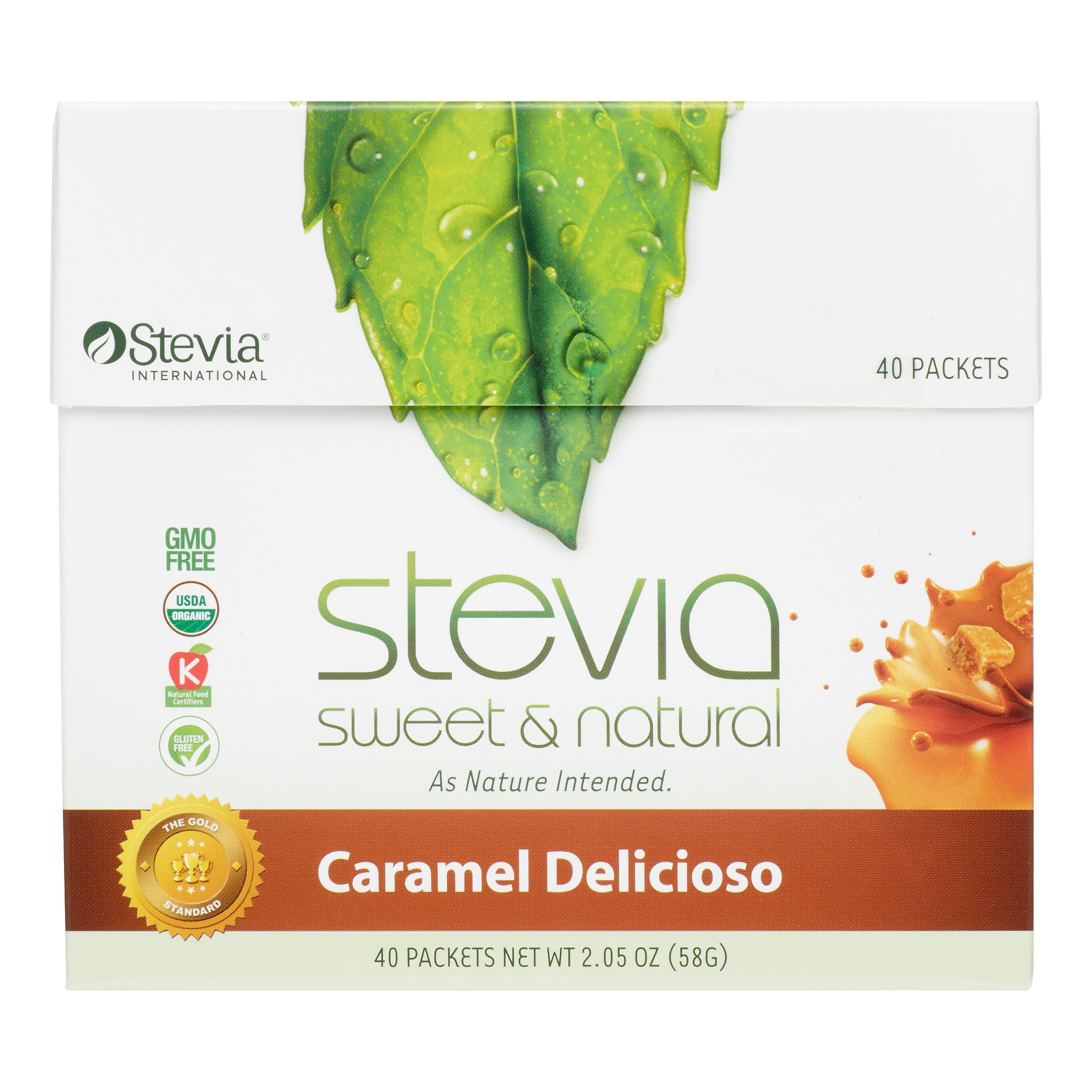 Stevia International Caramel Delicioso Stevia Powder, 40 Ct
