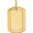 thumbnail image 3 of 14K Yellow Gold Personalized Diamond Boarder Dog Tag Charm - Jbsp, 3 of 5