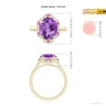 thumbnail image 5 of ANGARA Natural 3.15 ct Amethyst Floral Ring with Reverse Tapered Shank in 14K Yellow Gold for Women (Size-11x9mm) | February Birthstone, Anniversary, Jewelry Gift for Women | Natural Amethyst Ring, 5 of 9