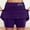Purple, variant on Women's Mid Rise Culottes With Pocket Sports Casual Fashion Printed Skirt Athletic Skirt with Leggings Hoop Skirt for Girls Midi Pleated Skirt Bandage Skirt Summer Skirt Skirt Skirts for Girls Preppy