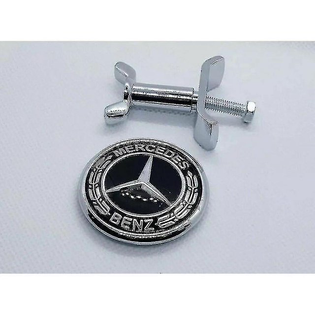 Fit Peihuai trade Mercedes Benz Bonnet Badge Hood Emblem Sticker C S E Class 44mm W204 W211