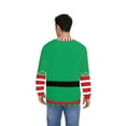 thumbnail image 6 of Men Christmas Sweatshirt Xmas Couple Crewneck Long Sleeve Classic Fit Sweatshirt with Fun Pattern Print Winter Men Sweatshirt Green L, 6 of 8