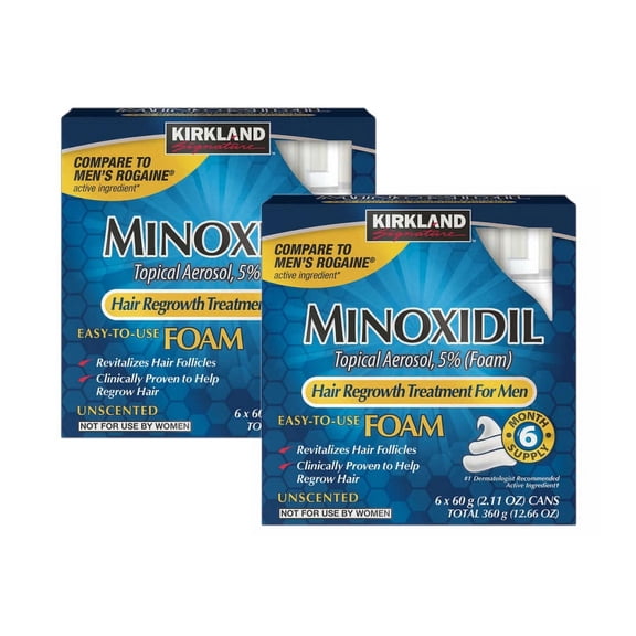Hair Regrowth Treatment Minoxidil Foam for Men 12 Month Supply