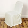 thumbnail image 6 of Efavormart Ivory Stretch Slim Fit Scuba Chair Covers, Wrinkle Free Durable Chair Covers, 6 of 7