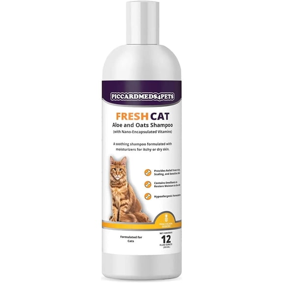Piccardmeds4pets Fresh Cat Aloe and Oats Shampoo 12 oz.