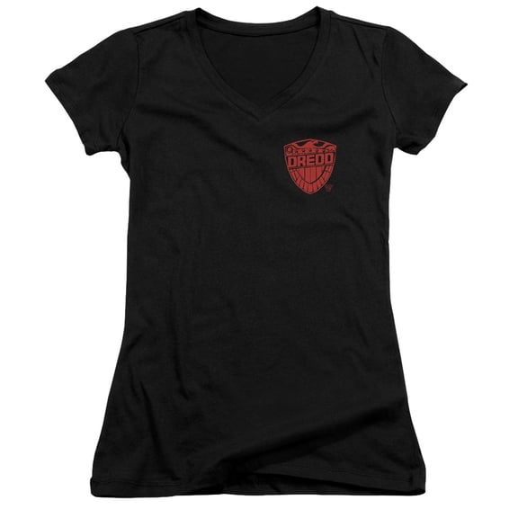 Judge Dredd Badge Junior Women's T-Shirt V-Neck Black