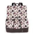 thumbnail image 1 of Gaeub Retro Red Black Roses Print Women's Leather Backpack,Travel Laptop Backpack,Fashion Ladies Leather Backpack Bag for Travel,Leather Drawstring Daypack for Men, 1 of 4
