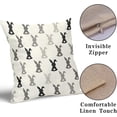 thumbnail image 3 of Happy Easter Pillow Covers 20x20 Inches Grey Black Bunny Throw Pillow Case Set of 2 Easter Rabbits Pillow Cover Cotton Linen Spring Cushion Cover for Home Couch Sofa Bedroom Livingroom, 3 of 4