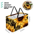 thumbnail image 2 of Sunflower seamless printing Reusable Large Capacity Foldable Grocery Bags and Shopping Baskets made with Oxford Cloth, 2 of 7