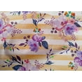 thumbnail image 4 of oneOone Cotton Poplin Fabric Stripe|Watercolor Leaves & Peony Floral Fabric Prints By Yard 42 Inch Wide, 4 of 4