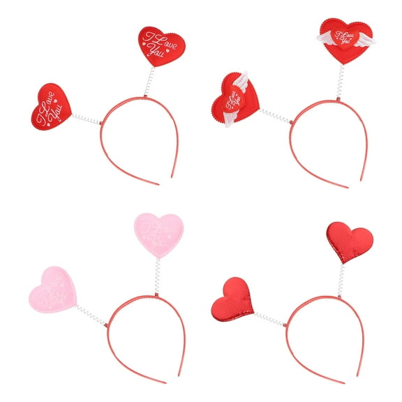 GETAJGHSD Lovely Valentines Day Headbands Heart Shaped Design Plastic Resin for Couples Events