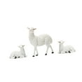 thumbnail image 5 of deevoka 3x Mini Sheep Statue Artwork White Lamb Sculpture for Patio Desk Living Room, 5 of 9