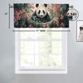 thumbnail image 4 of Cartoon Panda Window Curtain Valance Cute Animal Forest Flowers Rod Pocket Window Valance for Living Room Bathroom Bedroom Kitchen 54 by 18 in, 1 Panel, 4 of 6