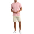 thumbnail image 2 of INSPIRAR CHIC Pantalones Cortos Formales de Hombre Clásicos con Botón y Color Sólido con Cremallera para el Día del Padre 34 Beige, 2 of 6
