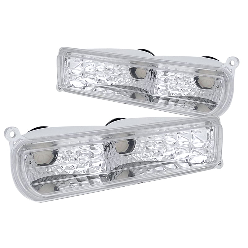 Spec-D Tuning Chrome Housing Clear Lens Bumper Lights for 1997-2001 Jeep Cherokee Turn Signal 1997 Jeep Grand Cherokee Turn Signal Bulb