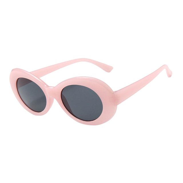 Gafas de sol Gafas de terre ovaladas de plástico para hombre, gafas de montura gruesa para sol, gafas para fiestas, trajes de moda, , Rosa gris Gris rosado Magideal Gafas de sol