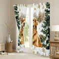 thumbnail image 3 of Homewish Cartoon Puppy Dog Black Out Curtains,Winter Pine Tree Curtains Pack of 2 (42x63 Each),Gold Xmas Tree Bedroom Curtains For Boys Kids,Breathable Home Decor, 3 of 6