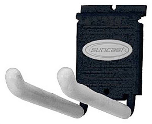 SUNCAST MH4DB Slatwall Double Hook, PK6, Hold Range 4