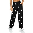thumbnail image 3 of TAIAOJING Women's Joggers Pants Bottom Pants Waist Trousers Sporty Fit Jogger Print Sweatpants High Pockets Pants, 3 of 6