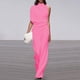 thumbnail image 1 of Mono de vestir con cuello vuelto y hombros descubiertos de color liso para mujer de estilo europeo., 1 of 6