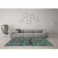 thumbnail image 3 of Ahgly Company Indoor Round Abstract Light Blue Contemporary Area Rugs, 8' Round, 3 of 4