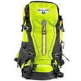 thumbnail image 2 of 45L Internal Frame Hiking Camping Daypack Backpack, Water Resistant, Lime Green, 2 of 7