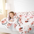 thumbnail image 3 of Erosebridal Kawaii Ladybug Twin Comforter Sets for Kids, Pink Floral Flower Bedding Set, Pink Reversible, 2pcs, 3 of 6