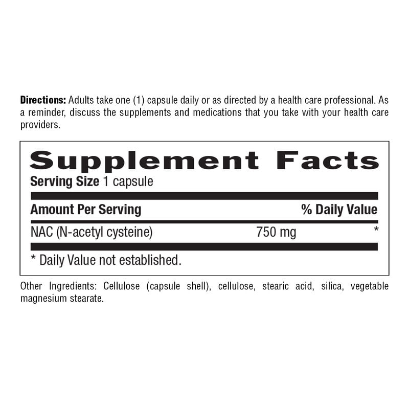 Country Life N-Acetyl Cysteine (NAC) 750 mg – Premium Liver Support and Lung Health Supplement – Powerful Antioxidant Protection, Liver Detox & Cleanse, Immune Support, 60 Vegetarian Capsules