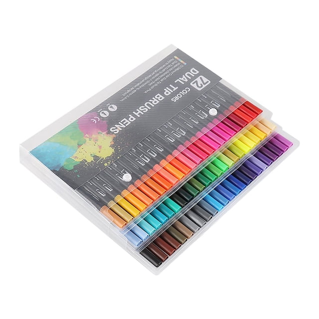 72 Colors Markers Set Double Tipped Colored Pens Fine Point Art Markers for Kids Adult Coloring Drawing Illustrations Artist Sketching