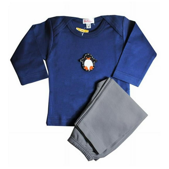 Penguin Outfit - Blue- 3-6 Months