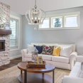 thumbnail image 3 of TOMIYA Wood Farmhouse Chandelier Distressed White Crown French Country 3-Light Pendant Light, 3 of 8