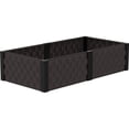 thumbnail image 1 of US Polymers 86103 Lit de Jardin Rectangle&44; Brun avec Noir, 1 of 1