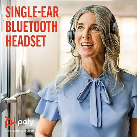 Poly - formerly Plantronics - Voyager 4310 Wireless Noise Cancelling Single Ear Headset with mic - Black