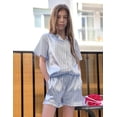thumbnail image 4 of Arshiner Girls Pajamas Silk Satin Pajama Set 2 Piece Button Down Pjs Ruffle Sleepwear, 4 of 6