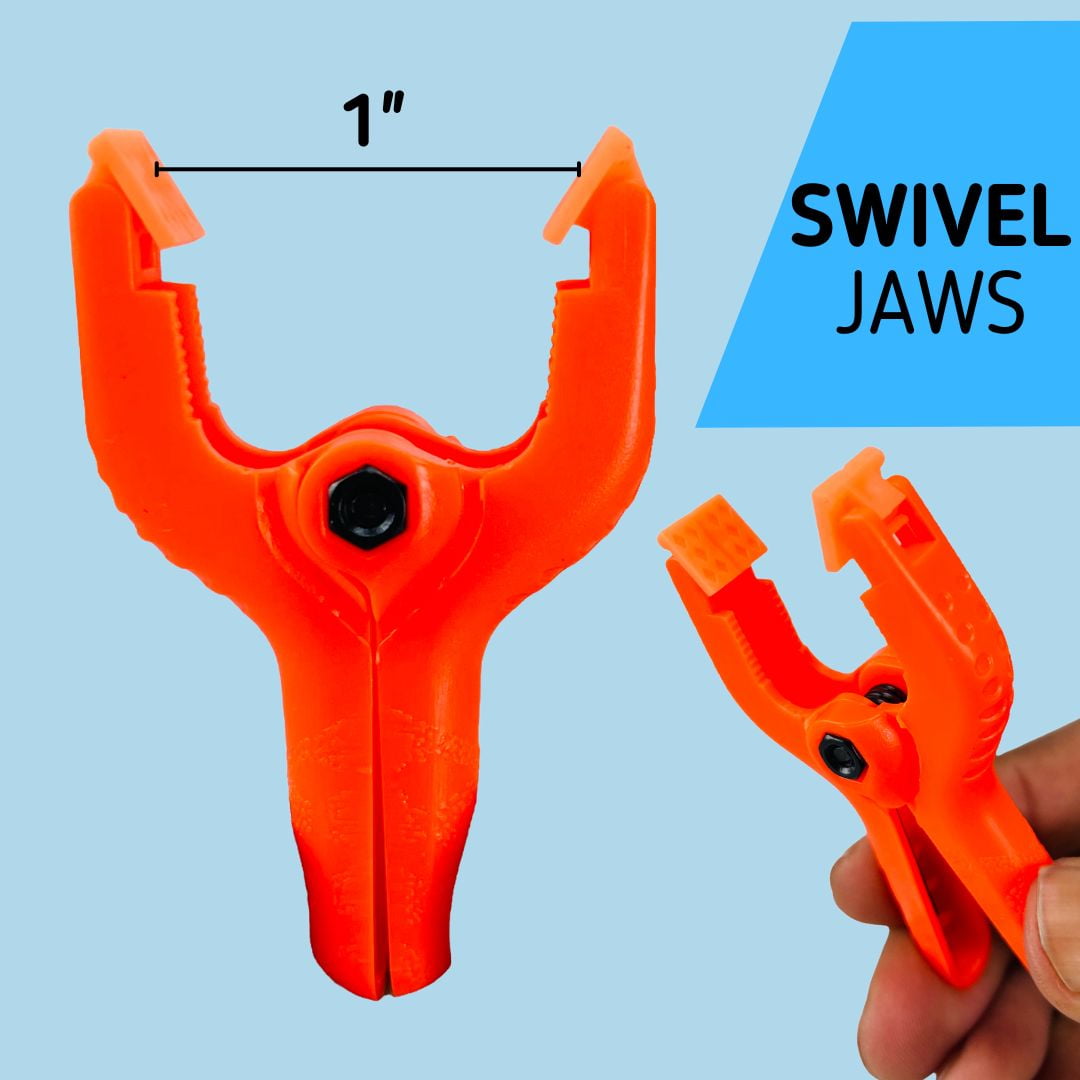 GRIPPICLAMP 100-Piece Multi-Colored Spring Clamps | 2.5" with Pivoting Jaws | Versatile & Durable