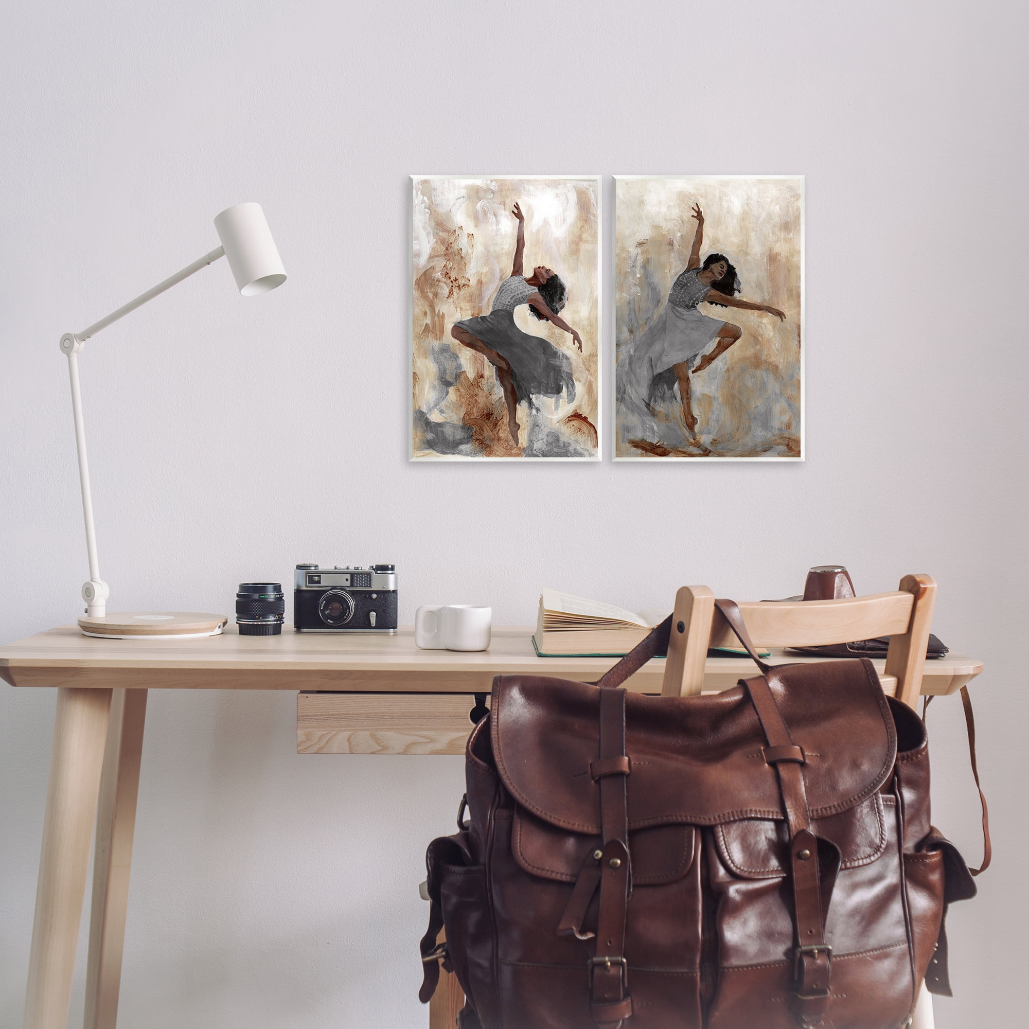 Stupell Industries Abstract Interpretive Dance Figure People Painting Unframed Art Print Wall Art, 10 x 15, Set of 2