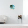 thumbnail image 2 of Blue Wall Clock Silent Non Ticking - Large Wall Clocks for Living Room Decor - Glass Beach Wall Clocks Battery Operated 16 Inches, 2 of 6