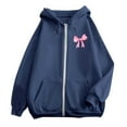 thumbnail image 4 of TINZ Sweat à Capuche Décontracté à Manches Longues avec Poche Zippée et Cordon de Serrage pour Femmes, Sweat d'Hiver, 4 of 6