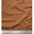 thumbnail image 1 of Soimoi Brown polyester Crepe Fabric Geometrical Star Geometric Print Sewing Fabric Yard 42 Inch Wide, 1 of 5