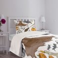 thumbnail image 5 of Ambesonne Halloween Quilted Bedspread Set 2 Pcs, Pumpkin Skull, Twin Size, Multicolor, 5 of 6