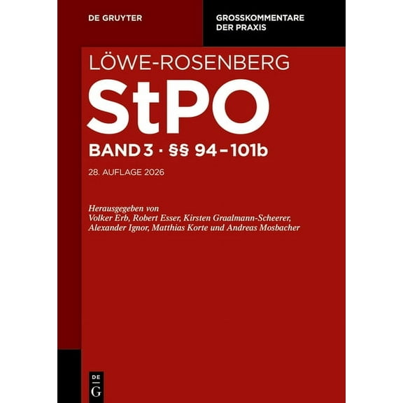 GroÃkommentare Der Praxis Â§Â§ 94-101b, (Hardcover)