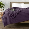 thumbnail image 2 of Bare Home Microplush Fleece Blanket - 300 GSM - Fuzzy Microfleece - Soft & Plush - King, Eggplant, 2 of 5