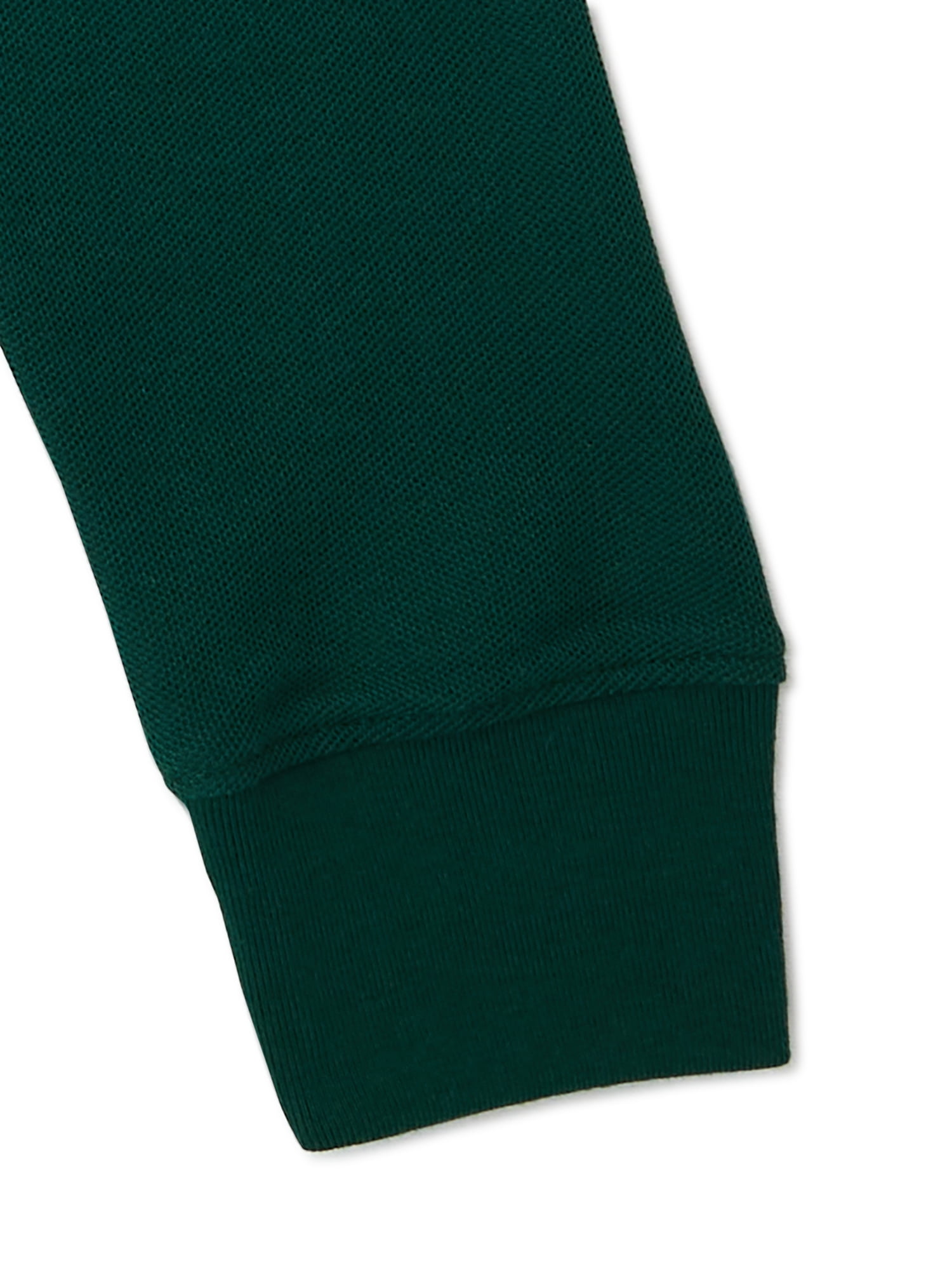 Wonder Nation Boys School Uniform Long Sleeve Pique Polo Shirt, 2-Pack, Sizes 4-18 & Husky