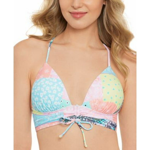 Salt   Cove Juniors' Tunnel-Front Midkini Top Swimwear Size Large